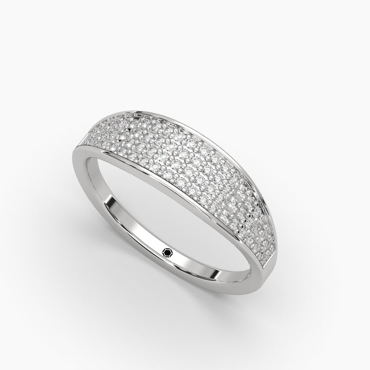 0.5ctw Round Lab Grown Diamond Unisex Pave Fashion Ring | 14k Gold