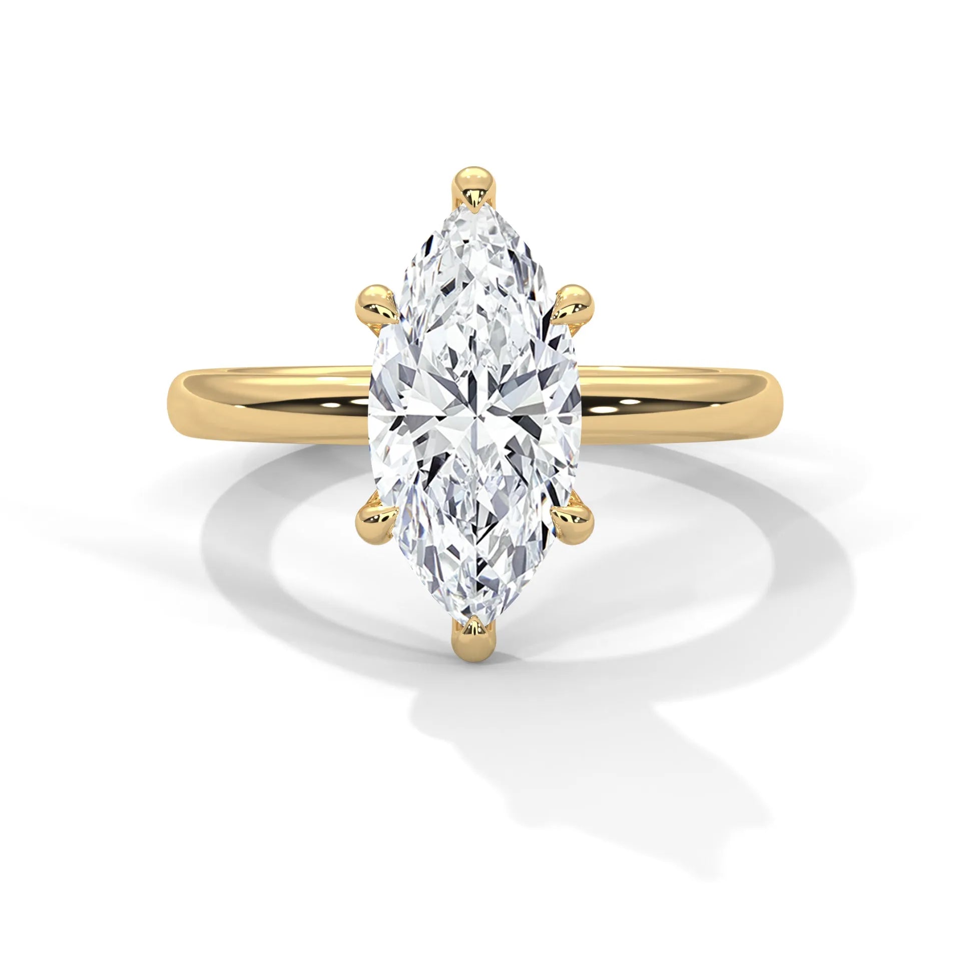 14k Yellow Gold / Marquise