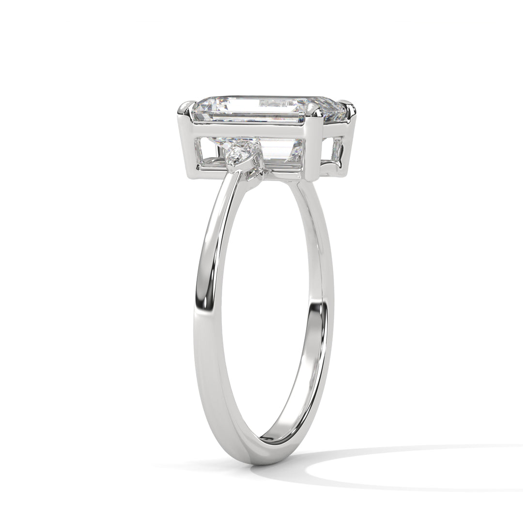 The Soleil Three-Stone Pear Setting