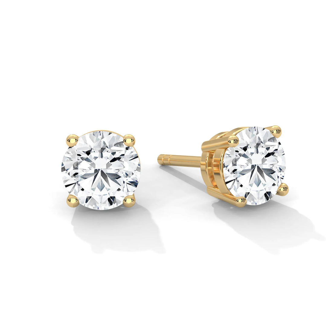 Lab-Grown Diamond Round 4 Prong Stud Earrings