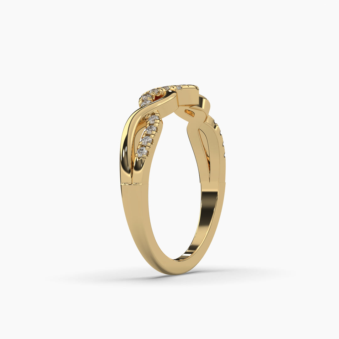 0.15ctw Round Lab Grown Diamond Fashion Wedding Ring | 14k Gold