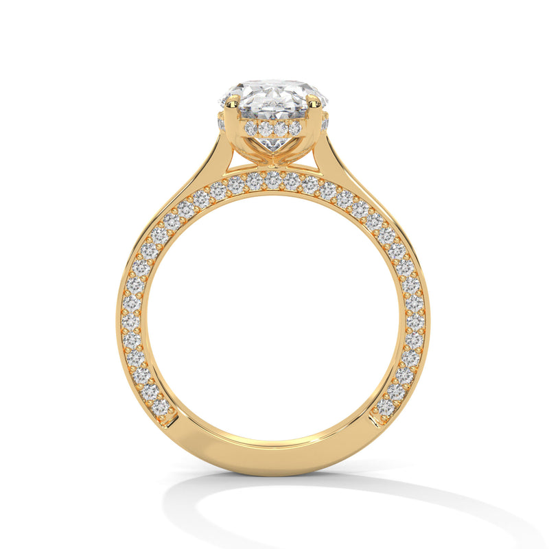 Hidden Crown Pavé Setting Ring