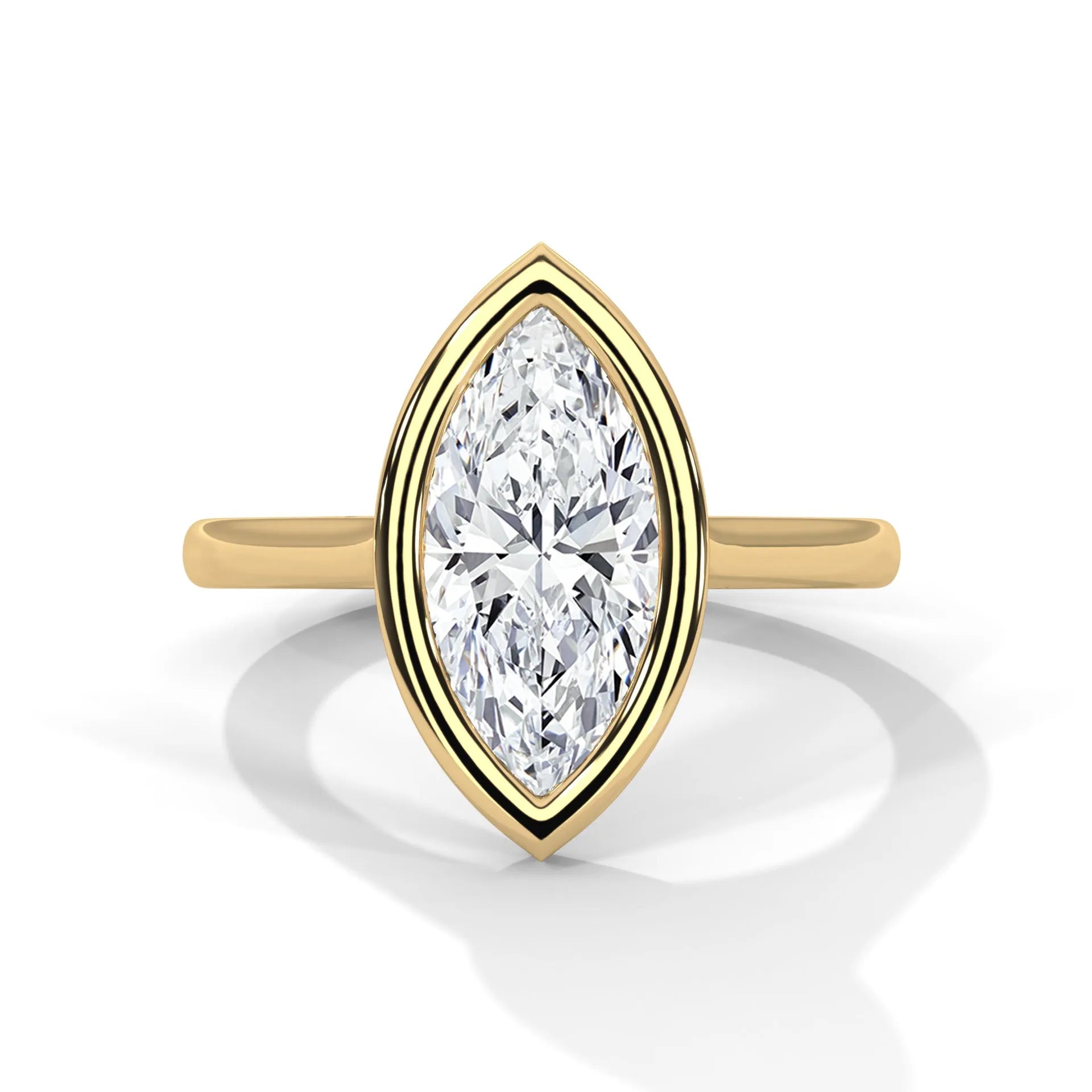 14k Yellow Gold / Marquise