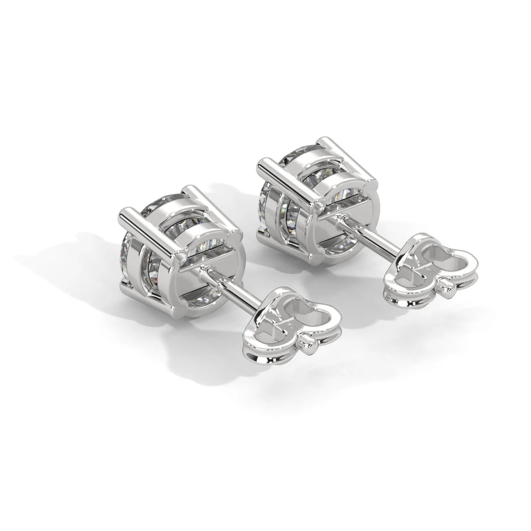 Lab-Grown Diamond Round 4 Prong Stud Earrings