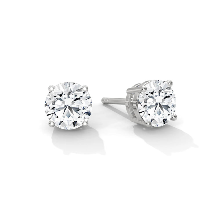 Lab-Grown Diamond Round 4 Prong Stud Earrings