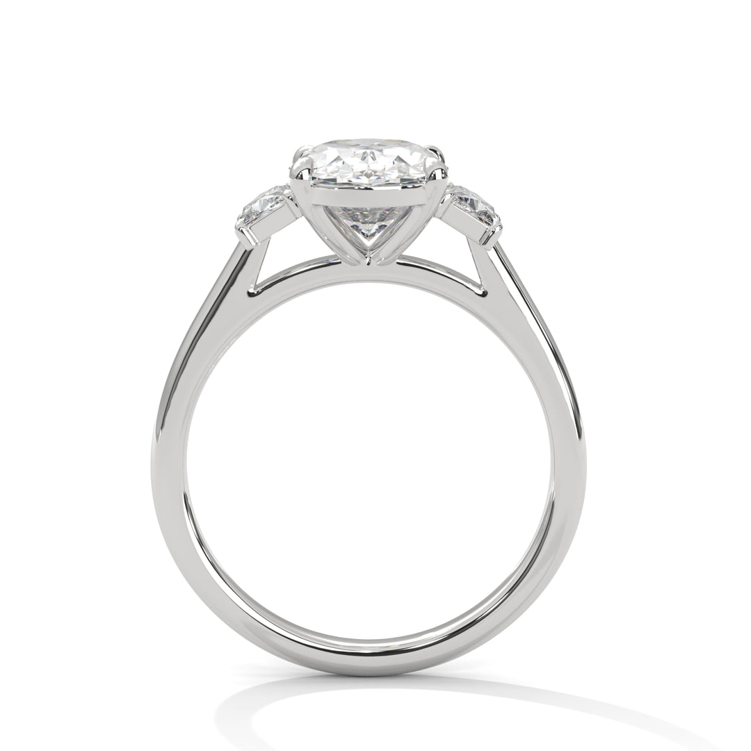 Three Stone Brilliant Trapezoid Setting