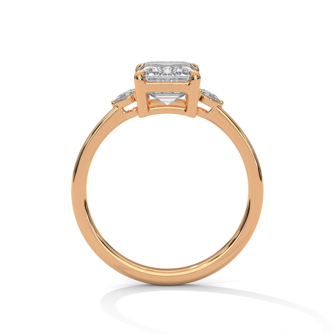 The Soleil Three-Stone Pear Setting