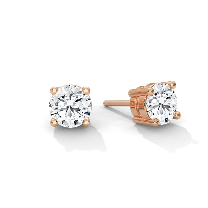 Lab-Grown Diamond Round 4 Prong Stud Earrings