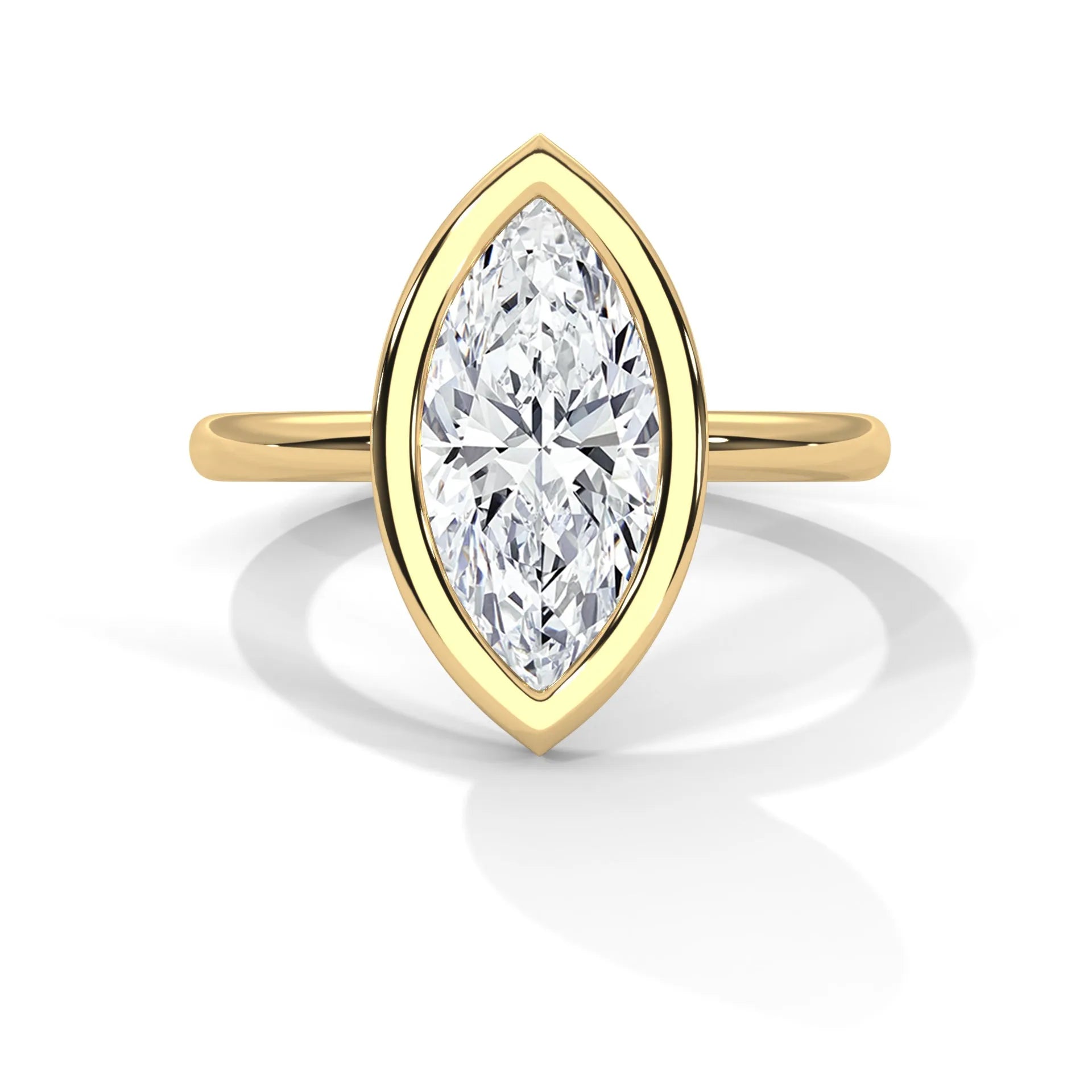 14k Yellow Gold / Marquise