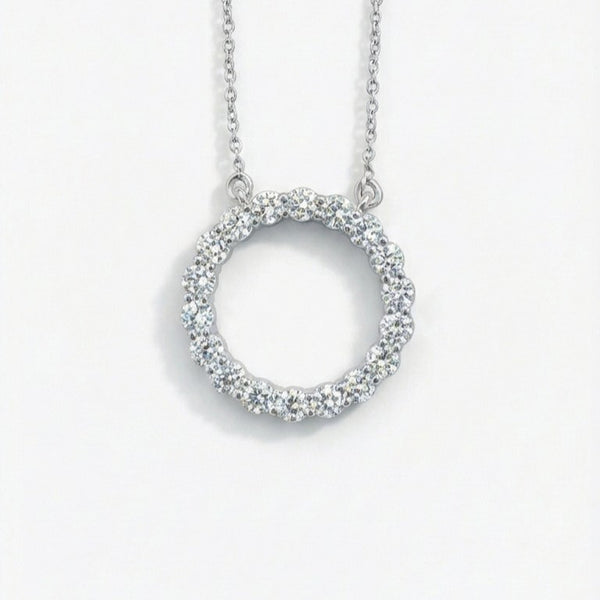 Circle Lab-Grown Diamond Pendant Necklace