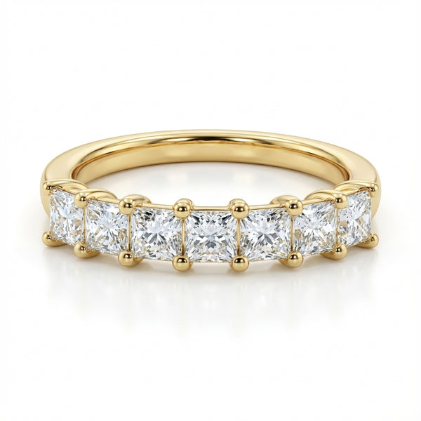 Seven Stone Classic Basket Set Ring - 1 ctw