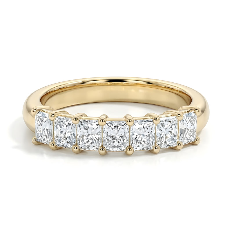 Seven Stone Radiant Diamond Ring