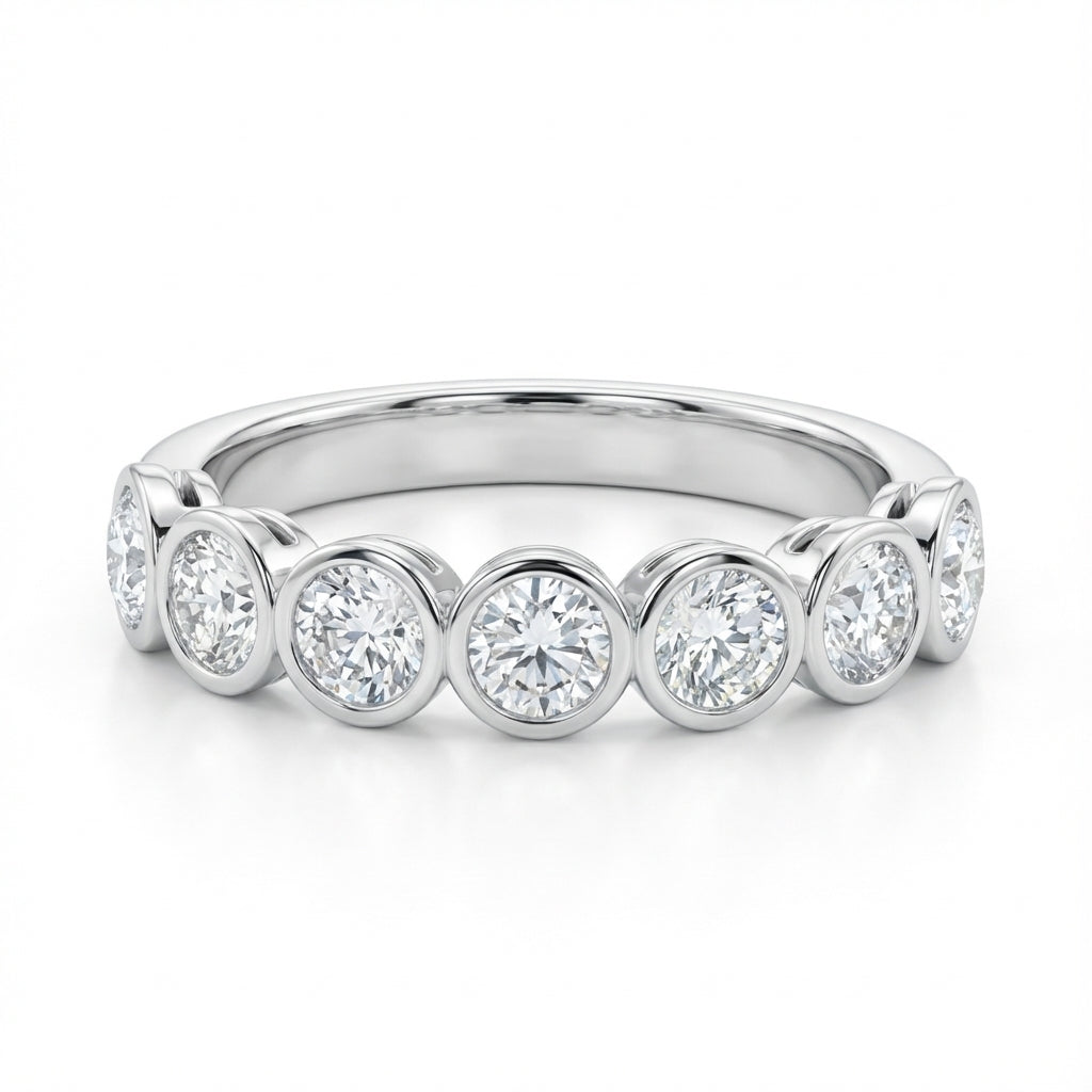Seven Stone Bezel Round Lab Grown Diamond Ring (1 - 2 ct. tw.)