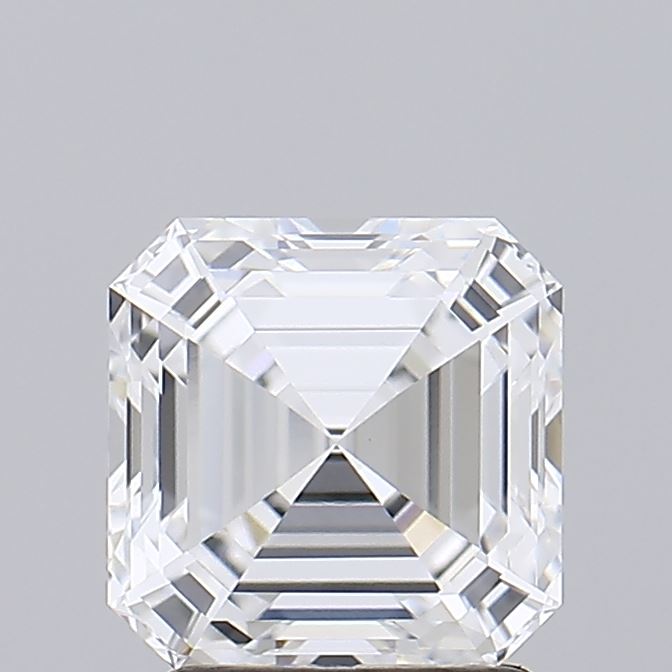 2.01 A radiant cut clear diamond against a grey background.