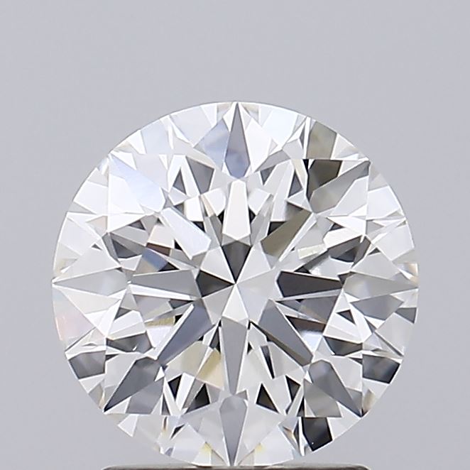2.02 A brilliant cut diamond with numerous facets reflecting light, showcasing exceptional clarity and brilliance against a grey background.