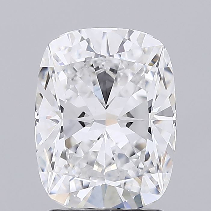 2.05 A sparkling cut diamond against a gray background. The diamond is rectangular with rounded corners, showcasing brilliant facets and reflecting light vividly.