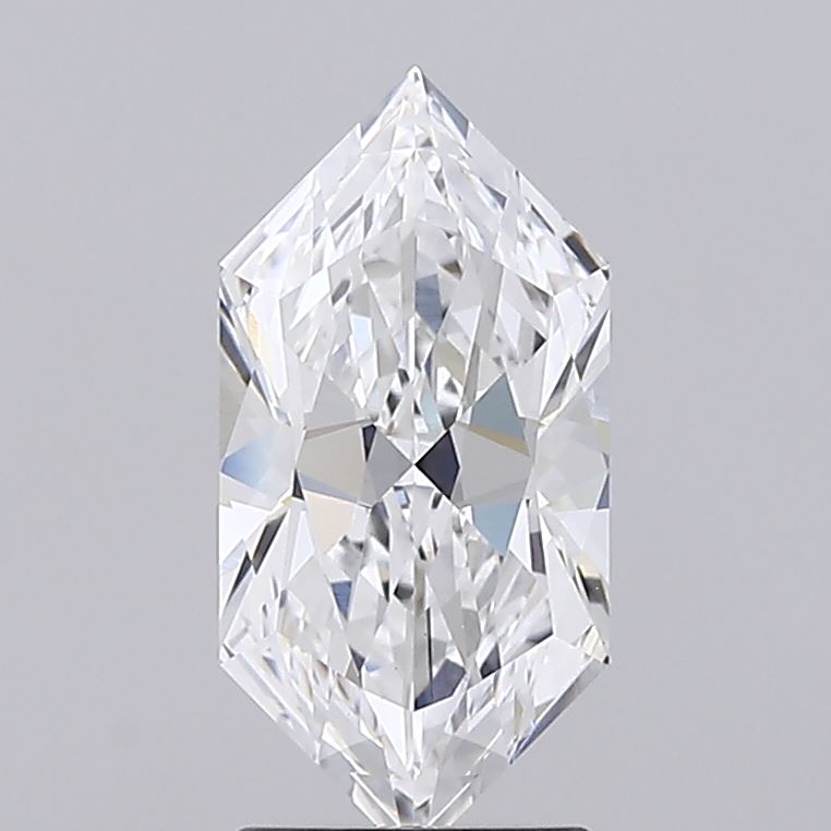 2.09 A sparkling, multifaceted diamond in a striking kite shape, showcasing brilliant clarity and reflections against a neutral background.