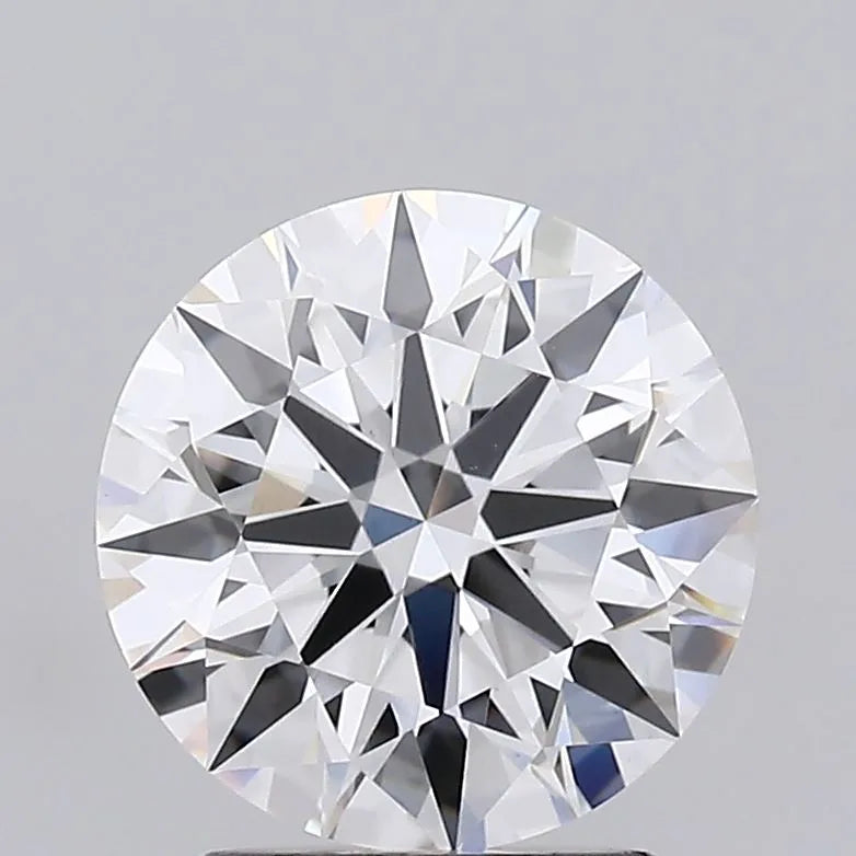 2.23 A brilliant round cut diamond with multiple facets against a grey background.