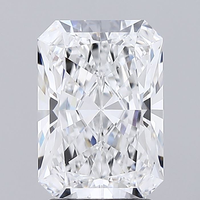 2.5 A sparkling, rectangular-cut diamond displaying brilliant facets