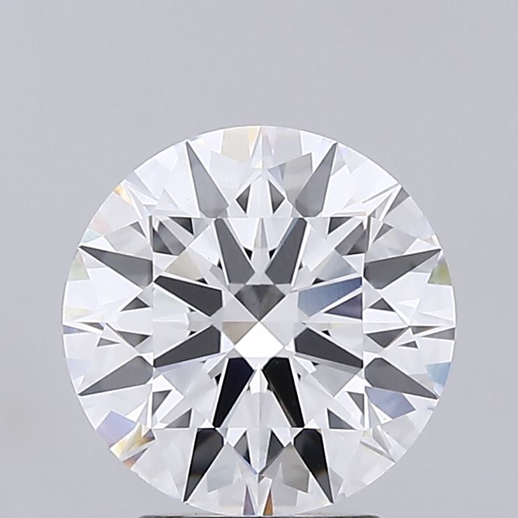 2.50 A stunning round diamond, showcasing brilliant facets that reflect light beautifully against a gray background.