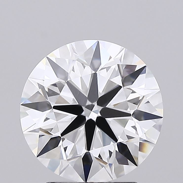 2.51 Close-up view of a brilliant-cut diamond showcasing its radiant facets and reflective sparkle against a neutral background.