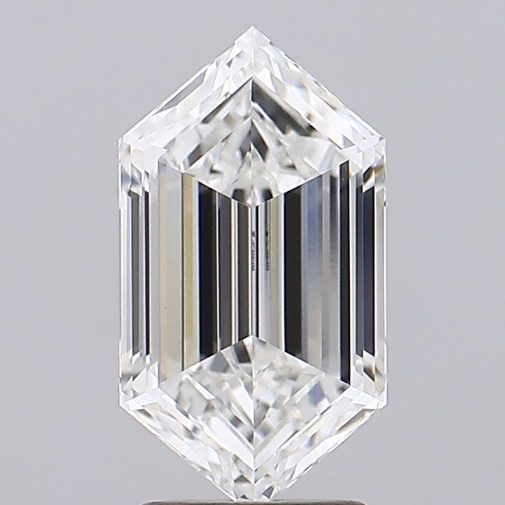 2.54 A stunning, faceted marquise-cut diamond glistening against a soft gray background, showcasing its brilliance and clarity.
