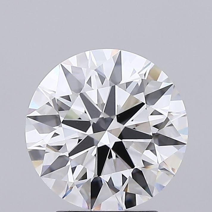 2.56 A sparkling round brilliant diamond showcasing multiple facets and brilliant reflections against a soft gray background.