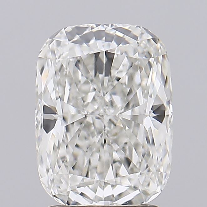 2.56 Close-up of a sparkling, cushion-cut diamond displaying brilliant facets