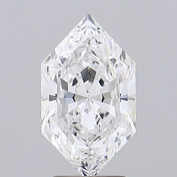 2.56 Hexagonal diamond with intricate facets and symmetry.