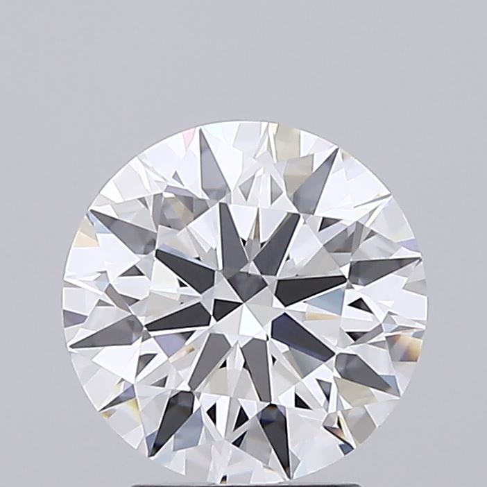 2.57 A brilliant round-cut diamond displaying exceptional clarity and sparkle, set against a soft gray background.