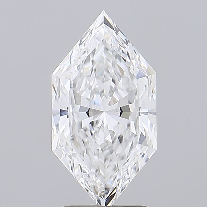 2.58 Hexagonal diamond with clear facets and brilliance.