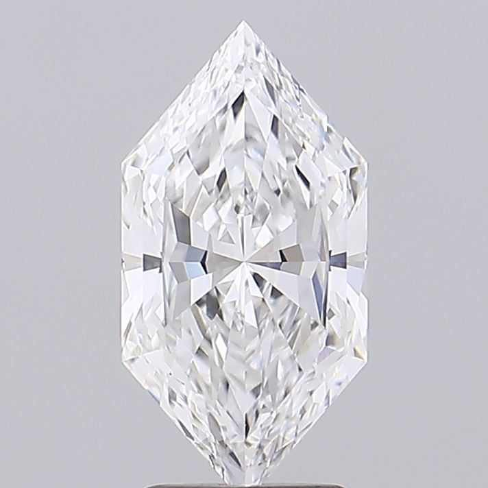 2.59 Hexagonal diamond with intricate facets and symmetry.