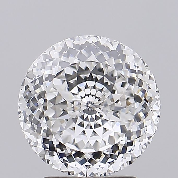 2.59 A round brilliant cut diamond with intricate facets reflecting light against a neutral background.