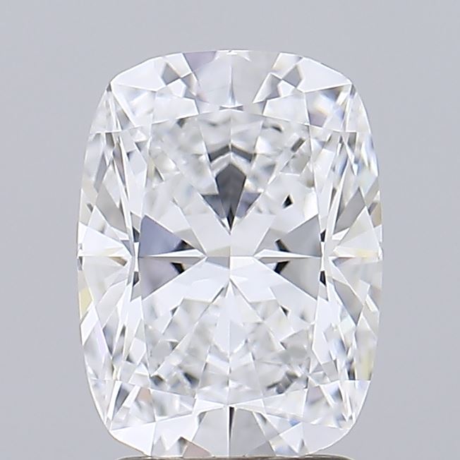 2.72 A flawless, rectangular-cut diamond displaying brilliant clarity and intricate facets, reflecting light beautifully against a gray background.