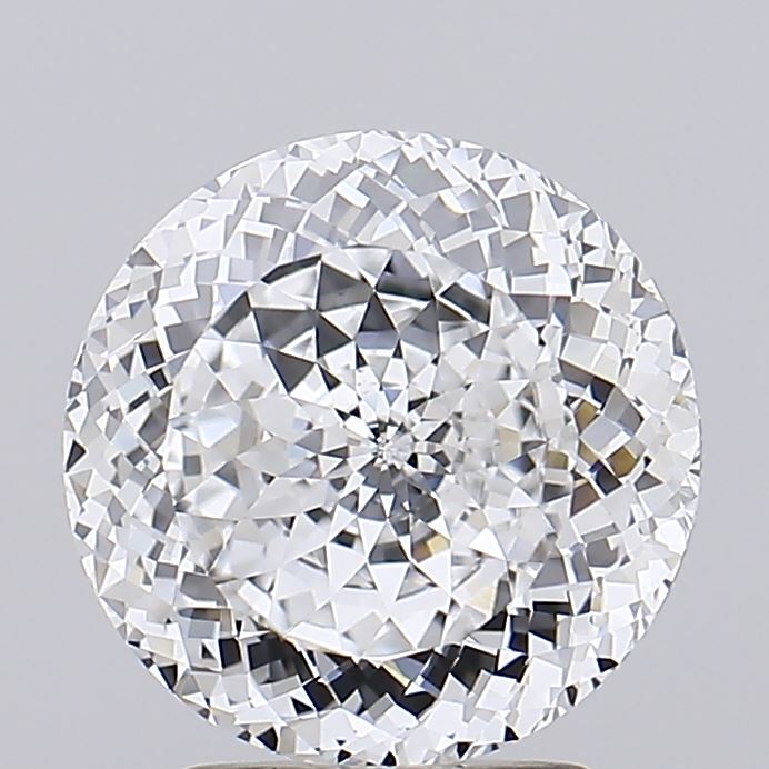 2.85 A round brilliant cut diamond with intricate facets reflecting light against a neutral background.