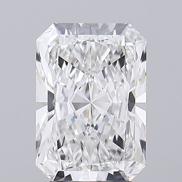 2.88 A brilliant, faceted diamond in an elongated hexagonal shape, reflecting light with sharp facets and clarity.