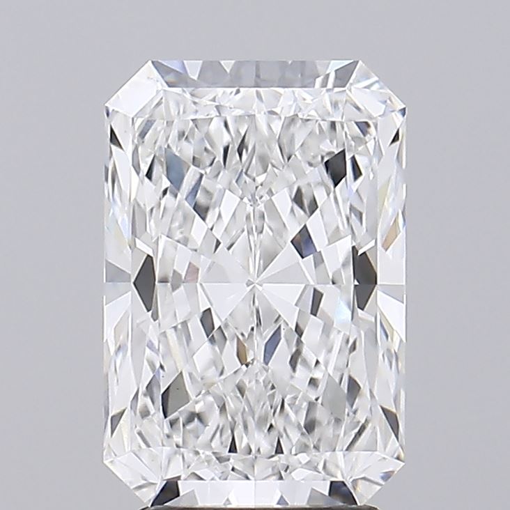 2.88 A sparkling, rectangular-cut diamond with brilliant facets