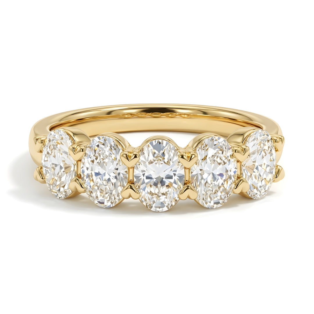 Five Stone Oval Lab Grown Diamond Ring (1 - 3 ct. tw.)