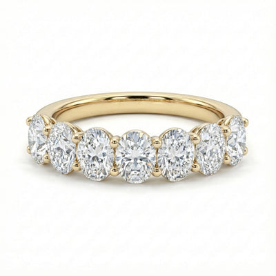 Seven Stone Classic Oval Diamond Ring - 2 ctw