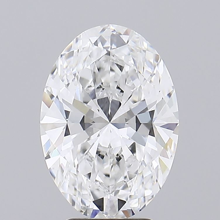 3 Carat Oval cut diamond displayed against a light grey background.