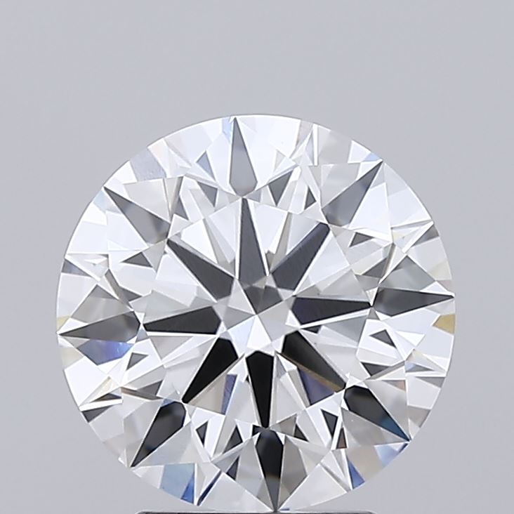 3.01 A brilliant-cut diamond on a light gray background, showcasing symmetrical facets that reflect light, creating a captivating sparkle and elegance.