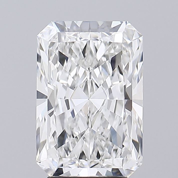 3.08 A dazzling round-cut diamond with sharp facets reflecting light, creating a brilliant sparkle against a soft gray background.
