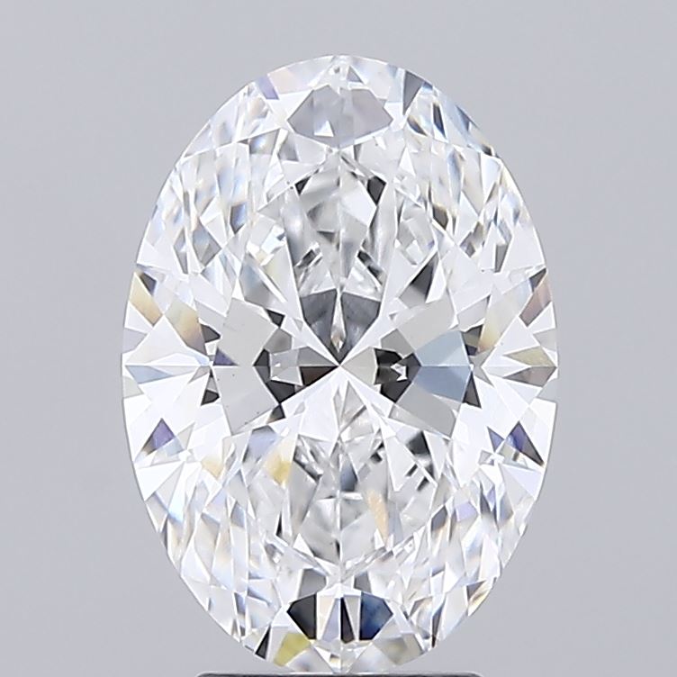 3.56 Elegant oval-cut diamond with precise faceting and high clarity.