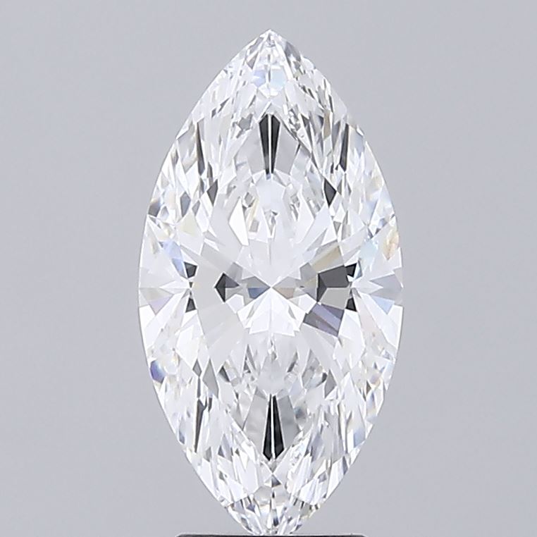 3.56 A polished marquise-cut diamond, displaying exceptional clarity and brilliance against a neutral background.