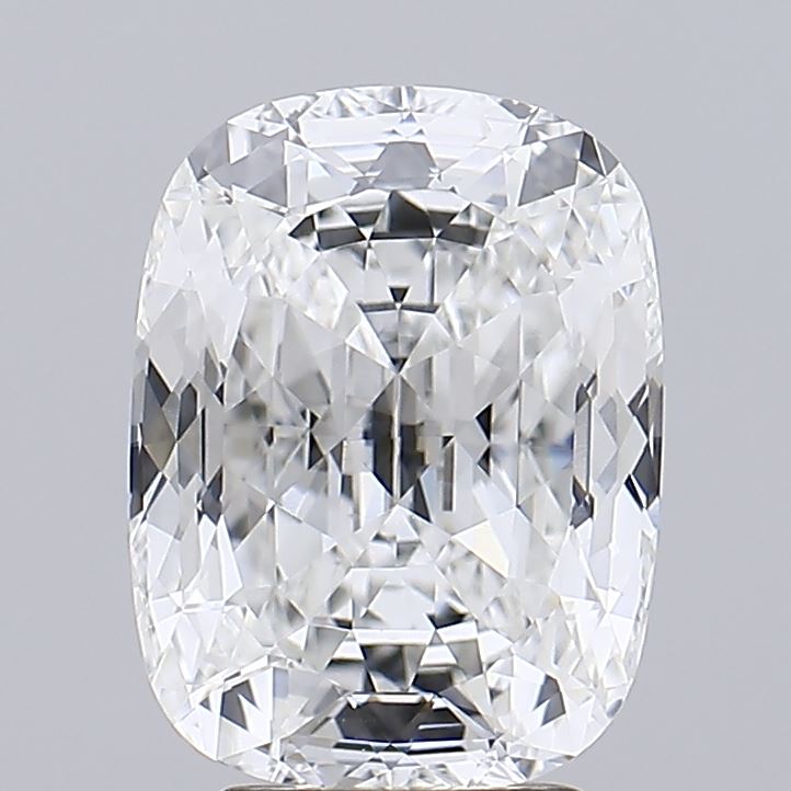 3.59 A brilliant cushion-cut diamond, showcasing exceptional clarity and reflective brilliance against a neutral background.