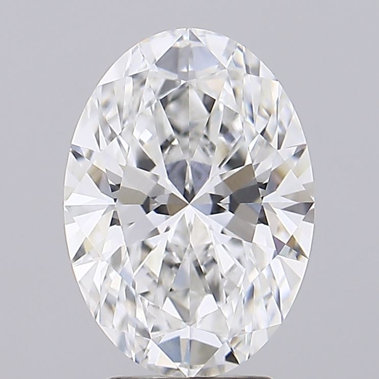 3.7 Elegant oval-cut diamond with intricate facets, radiating brilliance against a neutral background.