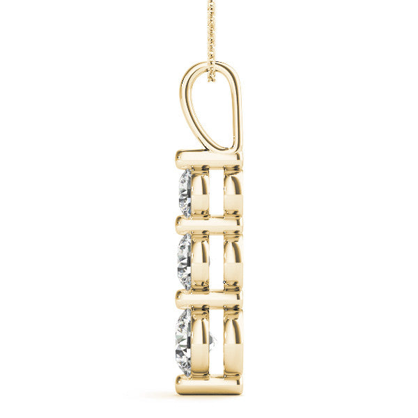 Past Present Future Pendant | 1.0 ct Total Weight | 14K Gold
