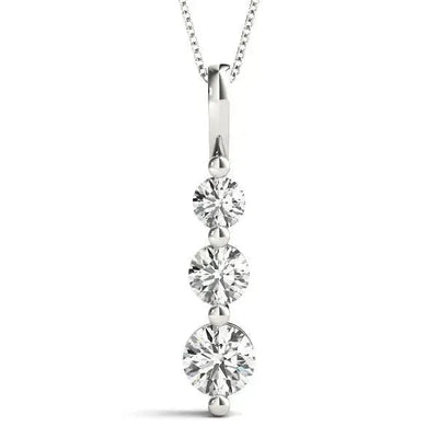 Past, Present, and Future Diamond Pendant