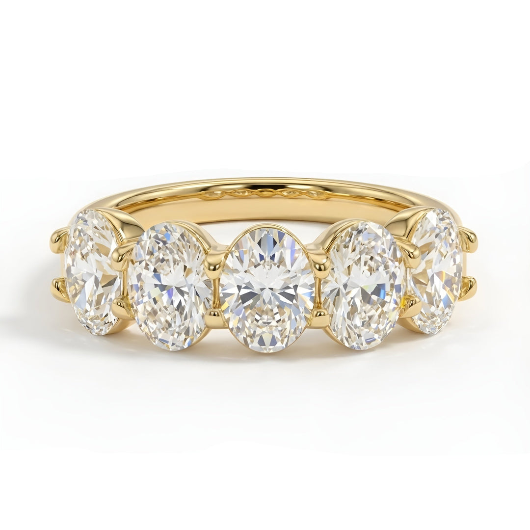 Five Stone Oval Lab Grown Diamond Ring (1 - 3 ct. tw.)