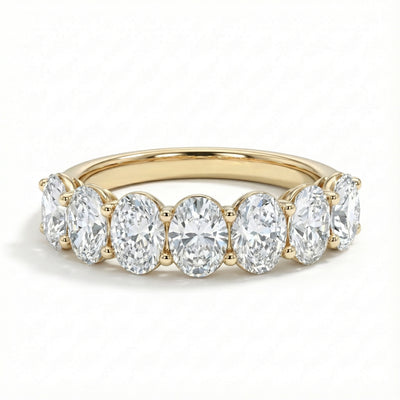 Seven Stone Classic Oval Diamond Ring - 3 ctw